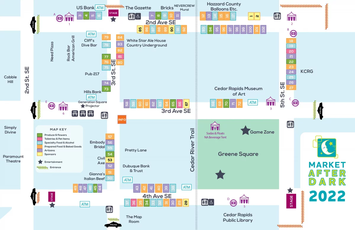 Map of the 2022 Market After Dark
