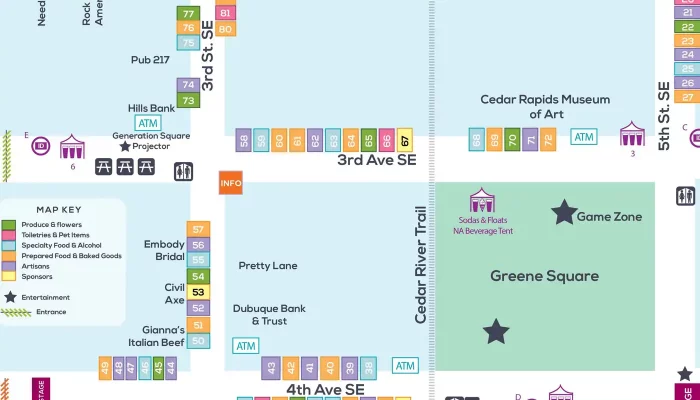 A map of the Market After Dark