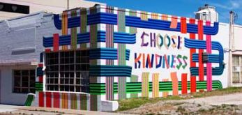 Image of building with text Choose Kindness