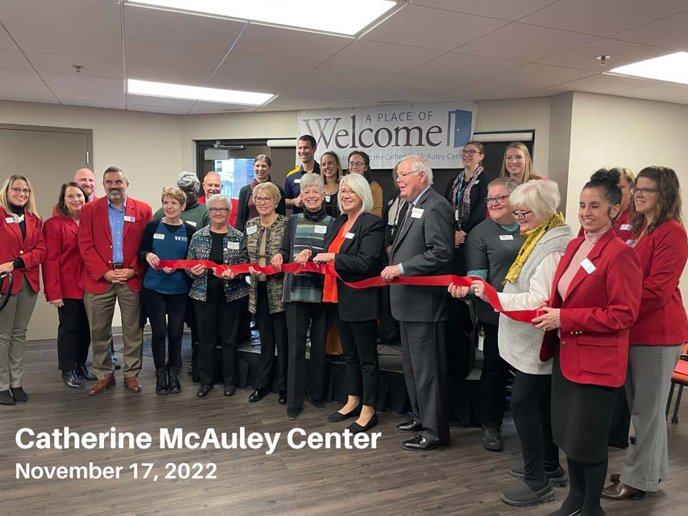 A ribbon cutting event