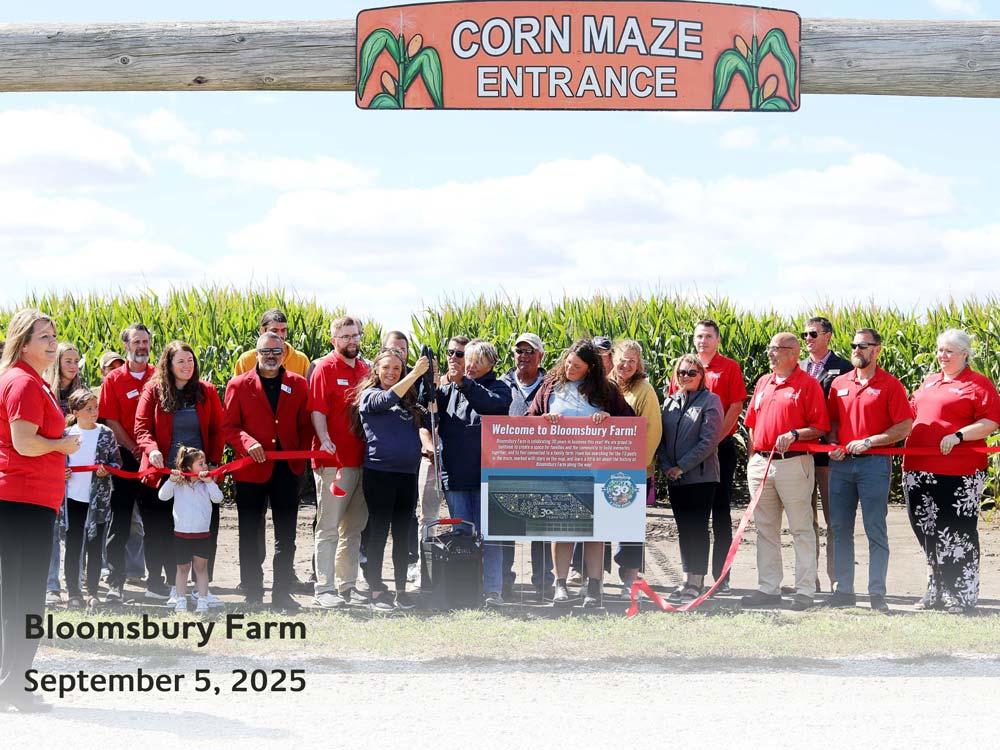 Bloomsbury Farm Corn Maze Ribbon Cutting on September 5, 2025 in Atkins, Iowa.
