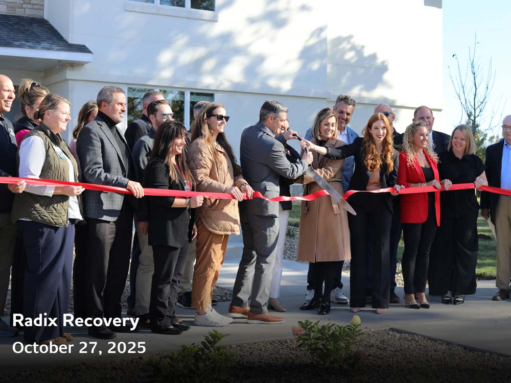 Radix Recovery ribbon cutting in Cedar Rapids, Iowa on October 27, 2025.