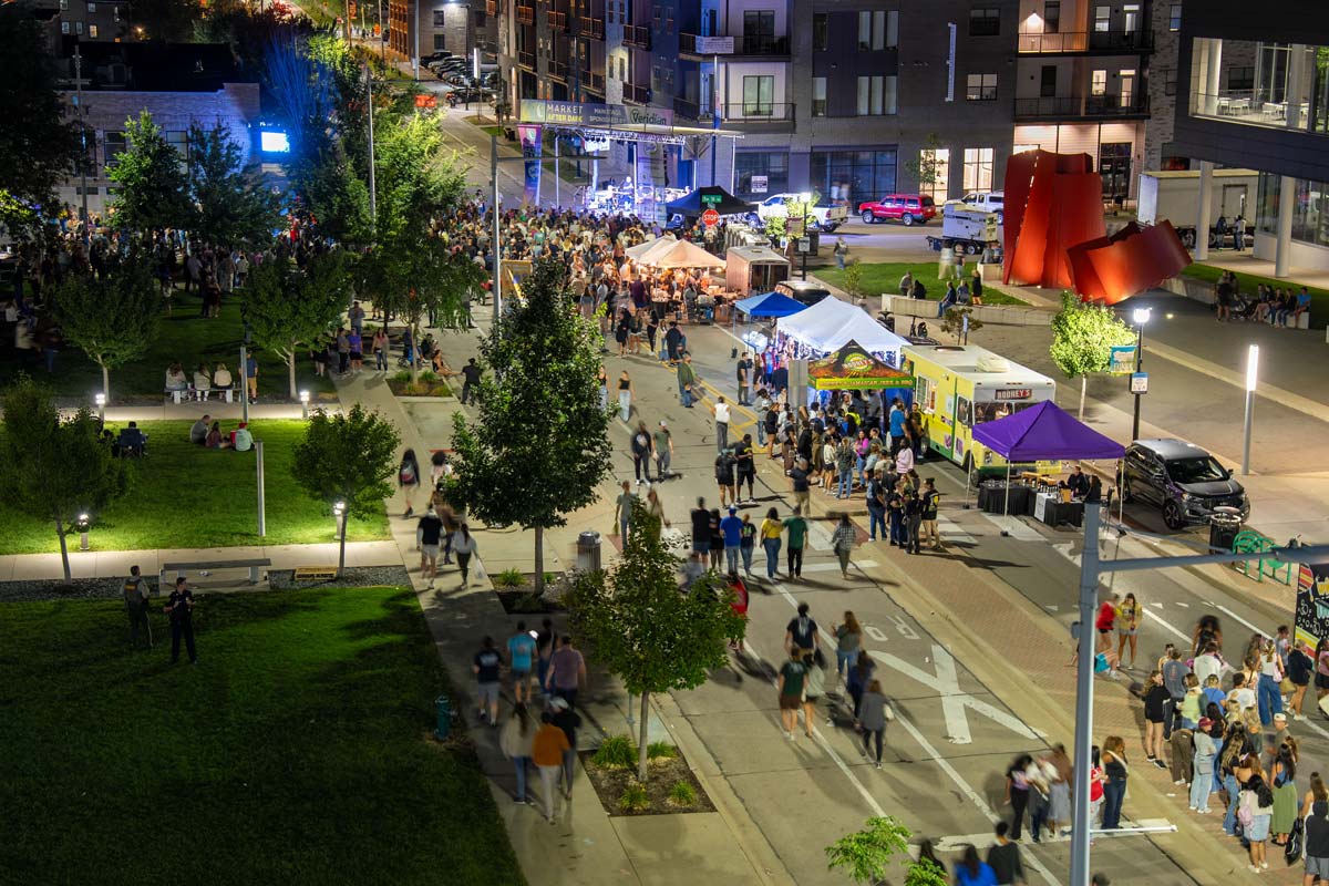 Cedar Rapids Market After Dark