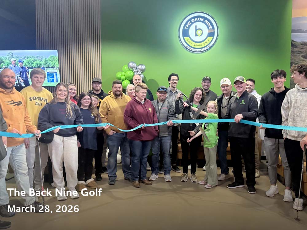 The Back Nine Golf ribbon cutting in Cedar Rapids, Iowa on March 28, 2026.