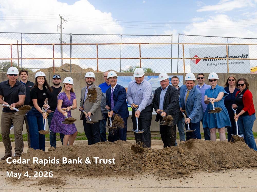 Cedar Rapids Bank & Trust Groundbreaking in Cedar Rapids, Iowa on May 4, 2026