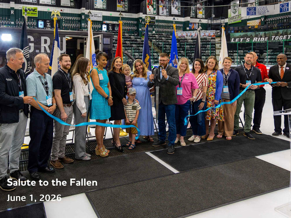 Salute to the Fallen Ribbon Cutting in Cedar Rapids, Iowa on June 1, 2026