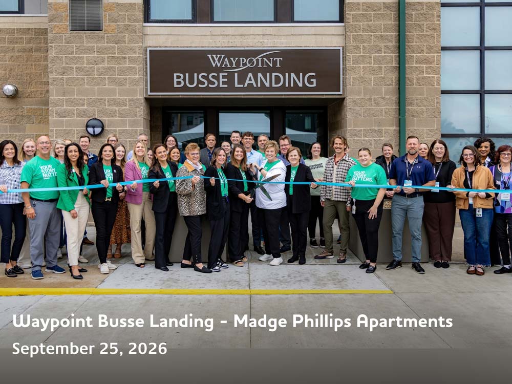 Waypoint Busse Landing celebrates the grand opening of their Madge Phillips Apartments in Cedar Rapids on September 25, 2026.